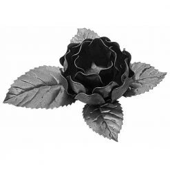 Best deal 🧨 5-1/2 in. x 1-9/16 in. Round Stamped Floral Design With Leaves Raw Forged Rosette by arteferro 🤩