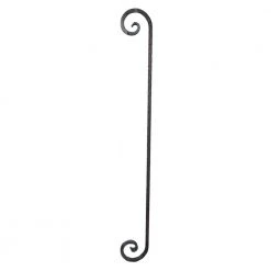 Best Sale ⭐ 35-7/16 in. x 1/2 in. Square 👍 Hammered Bar End Scrolls Forged Raw Picket by arteferro ⭐