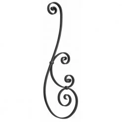 New 🎉 28-3/8 in. x 9-1/4 in. x 13/16 in. Flat Bar With 1/4 in. Forged Ends Raw Forged S-Scroll by arteferro ⭐