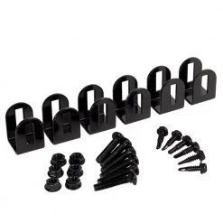 Deals ๐ Versai Gloss Black Fence Post End Brackets (6-Pack) by Unbranded โจ