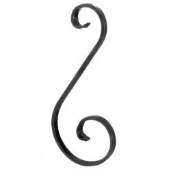 Hot Sale ✔️ 10-5/8 in. x 4-11/32 in. x 1/2 in. Flat Bar with 1/4 in. Forged Ends Raw Forged S-Scroll by arteferro ✨