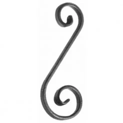 Outlet 😉 7-1/2 in. x 2-3/4 in. x 1/2 in. Flat Bar with 1/4 in. Forged Ends Raw Forged S-Scroll by arteferro ⭐