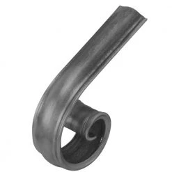 Promo 🤩 5-1/8 in. x 4-11/32 in. Flat Solid Domed Edged Scroll Design Raw Forged Iron Handrail End Cap by arteferro 👏