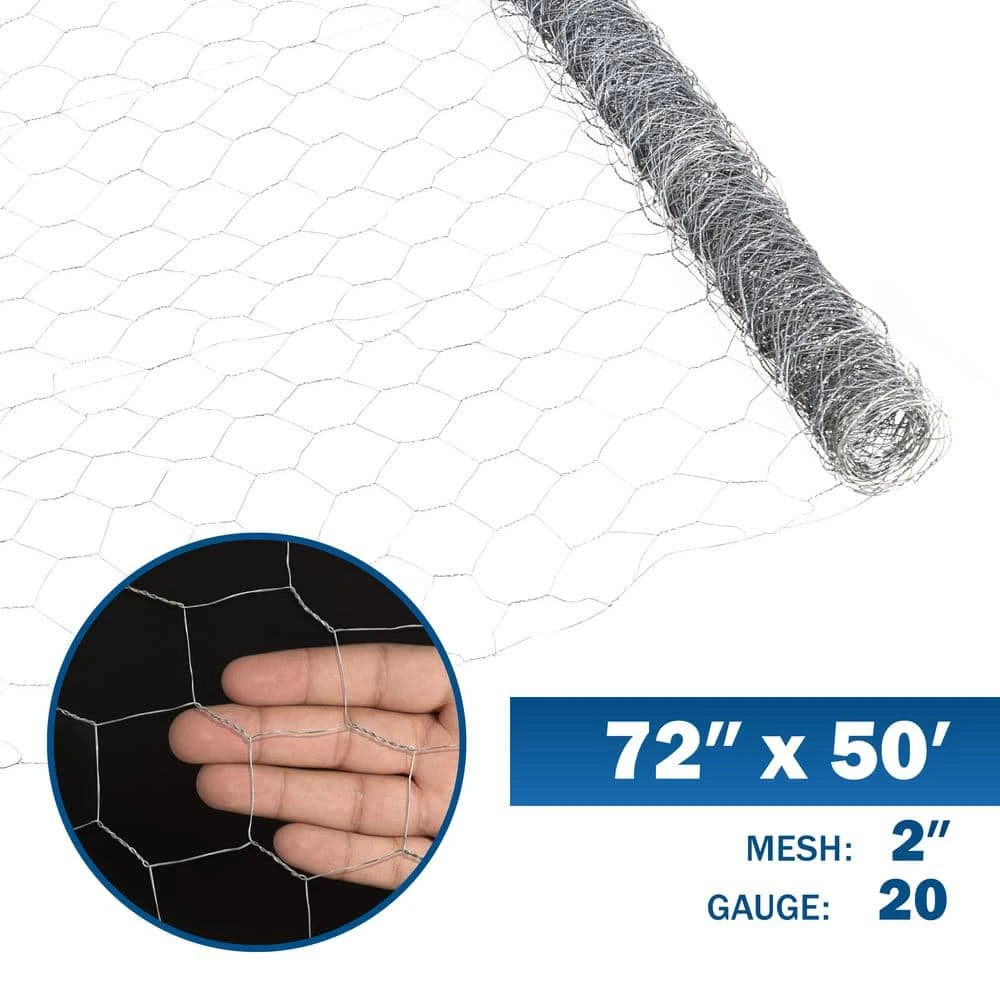 Cheapest ✔️ 6 ft. x 50 ft. 20-Gauge Poultry Netting with 2 in. Mesh by Fencer Wire ✨ 4 Cheapest ✔️ 6 ft. x 50 ft. 20-Gauge Poultry Netting with 2 in. Mesh by Fencer Wire ✨ - Image 2
