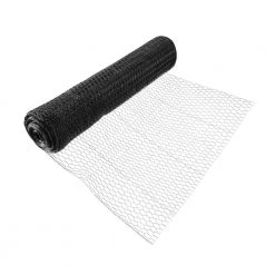 Outlet 🛒 4 ft. x 150 ft. 20-Gauge Black PVC Coated Poultry Netting with 1 in. Mesh by Fencer Wire 🔔 -Cheap Fence Gates Plus Store fencer wire chicken wire nv20 b4x150m1 1f 1000