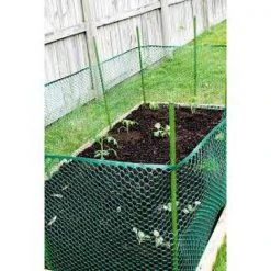 Cheapest ❤️ 2 ft. x 25 ft. and 3/4 in. Dia Mesh Green Diamond Plastic Poultry Netting by Fencer Wire 😍 -Cheap Fence Gates Plus Store fencer wire chicken wire pgn g2x25mf34 44 1000