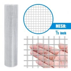 Cheapest 🔔 1/2 in. x 2 ft. x 100 ft. 19-Gauge Hardware Cloth, Galvanized Welded Cage Wire Poultry Netting Square Chicken Fencing by Fencer Wire ✨ -Cheap Fence Gates Plus Store fencer wire hardware cloth fencing ca19 2x100mf12 hd 1d 1000