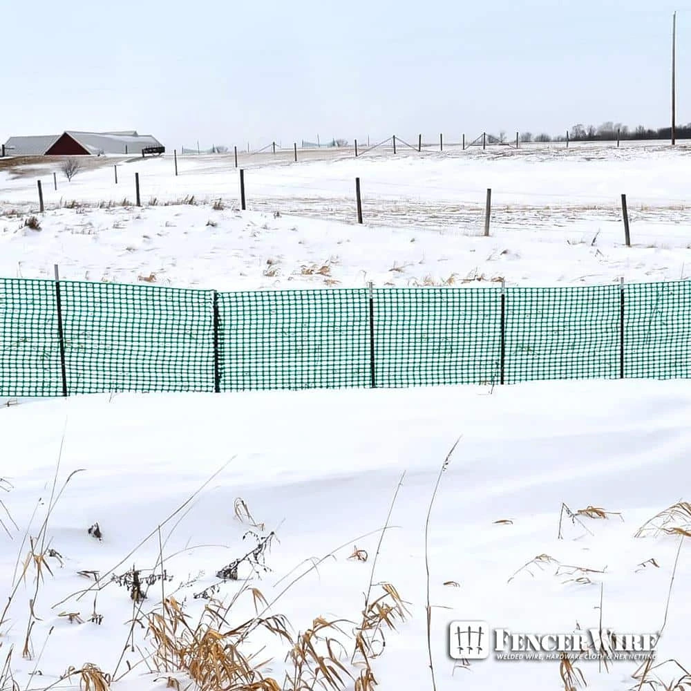 Deals 🎉 4 ft. x 100 ft. Outdoor Snow Fence, Plastic Safety Mesh, Temporary Garden Netting for Poultry, Green by Fencer Wire 😀 8 Deals 🎉 4 ft. x 100 ft. Outdoor Snow Fence, Plastic Safety Mesh, Temporary Garden Netting for Poultry, Green by Fencer Wire 😀 - Image 6