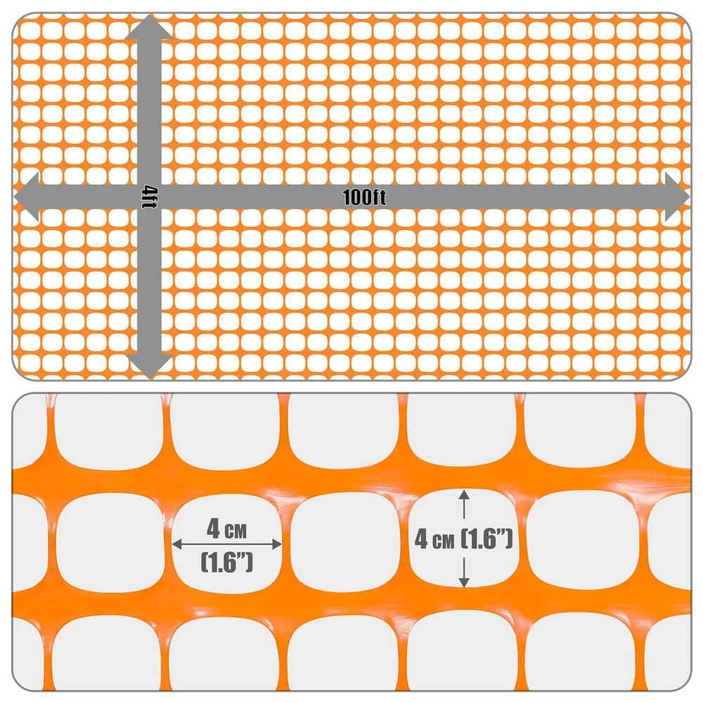 Flash Sale ๐ 4 ft. x 100 ft. Outdoor Snow Fence, Plastic Safety Mesh, Temporary Garden Netting for Poultry in Orange by Fencer Wire ๐ฅ 6 Flash Sale ๐ 4 ft. x 100 ft. Outdoor Snow Fence, Plastic Safety Mesh, Temporary Garden Netting for Poultry in Orange by Fencer Wire ๐ฅ - Image 4