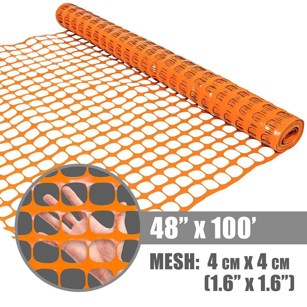 Flash Sale ๐ 4 ft. x 100 ft. Outdoor Snow Fence, Plastic Safety Mesh, Temporary Garden Netting for Poultry in Orange by Fencer Wire ๐ฅ 4 Flash Sale ๐ 4 ft. x 100 ft. Outdoor Snow Fence, Plastic Safety Mesh, Temporary Garden Netting for Poultry in Orange by Fencer Wire ๐ฅ - Image 2