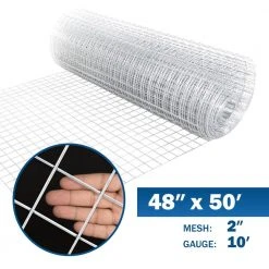 Best Pirce 💯 4 ft. x 50 ft. 10-Gauge Welded Wire Fence with Mesh 2 in. x 2 in. by Fencer Wire 🧨 -Cheap Fence Gates Plus Store fencer wire welded wire fencing wb10 4x50m22 4f 1000
