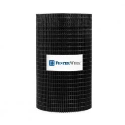 Coupon โจ 4 ft. x 100 ft. 16-Gauge Black PVC โ Coated Welded Wire Fence with Mesh Size 1/2 in. x 1 in. by Fencer Wire โญ
