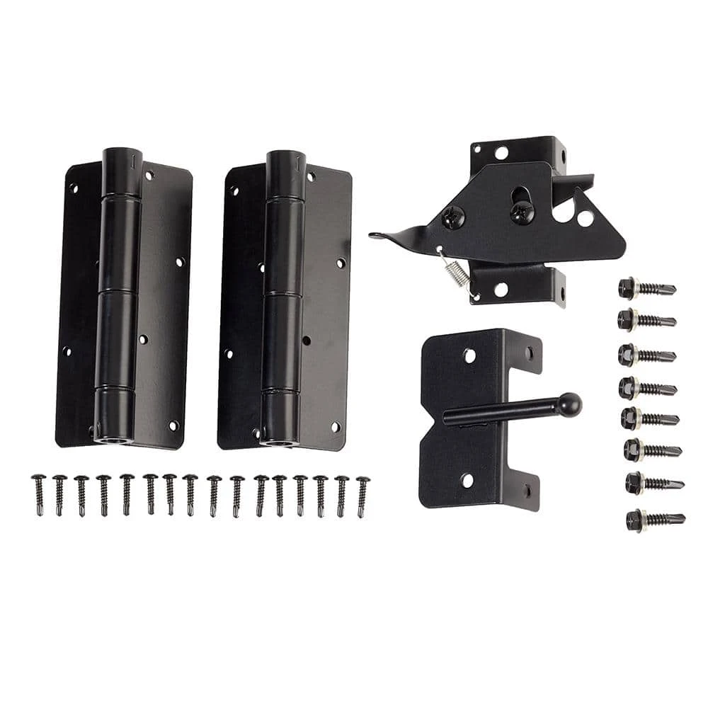 Flash Sale ๐ Athens Black Aluminum Gate Latch and Hinge Kit Set by Unbranded โค๏ธ 3 Flash Sale ๐ Athens Black Aluminum Gate Latch and Hinge Kit Set by Unbranded โค๏ธ