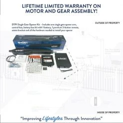 Buy ❤️ Architectural Series Single Automatic Gate Opener Kit by GHOST CONTROLS 🌟 -Cheap Fence Gates Plus Store ghost controls automatic gate openers dtp1 76 1000