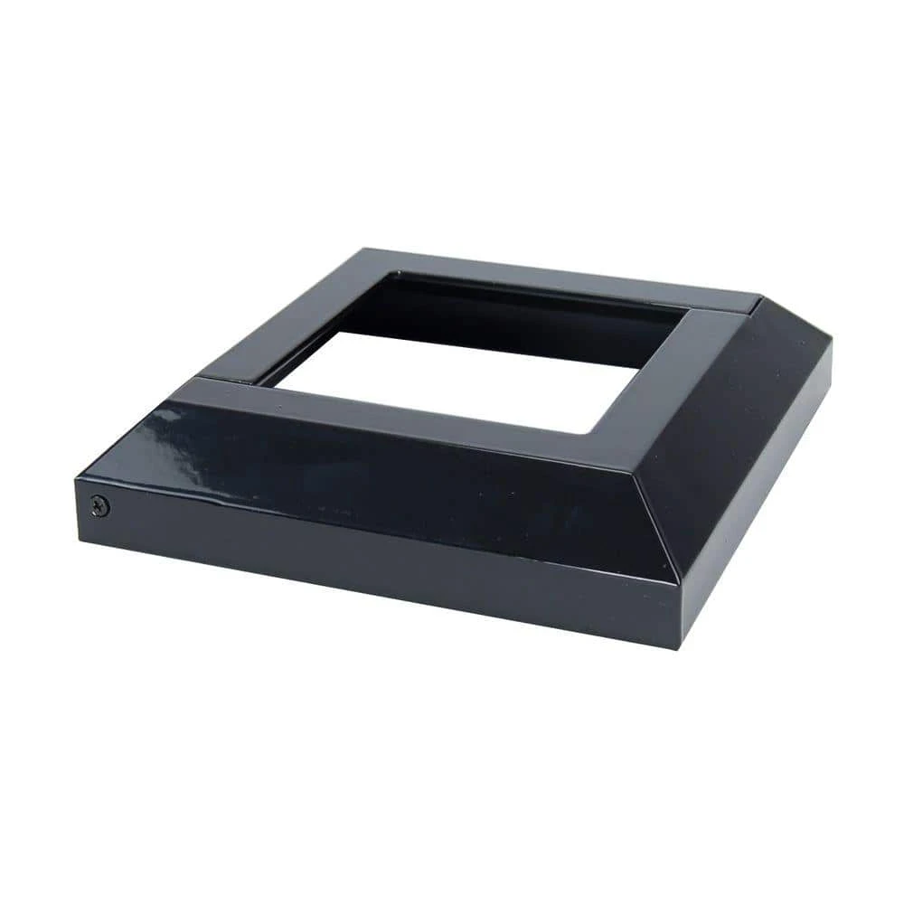 Deals 🌟 3.5 in. x 3.5 in. Gloss Black Aluminum Deck Post Base Cover by Accents 🥰 3 Deals 🌟 3.5 in. x 3.5 in. Gloss Black Aluminum Deck Post Base Cover by Accents 🥰