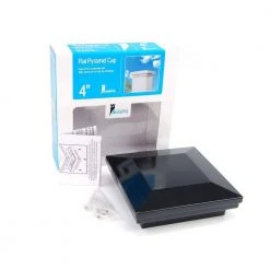 Promo 🤩 4 in. x 4 in. Gloss Black Aluminum Flat Pyramid Post Cap by Fortress Accents ⭐ -Cheap Fence Gates Plus Store gloss black fortress accents deck post caps 52500040 c3 1000