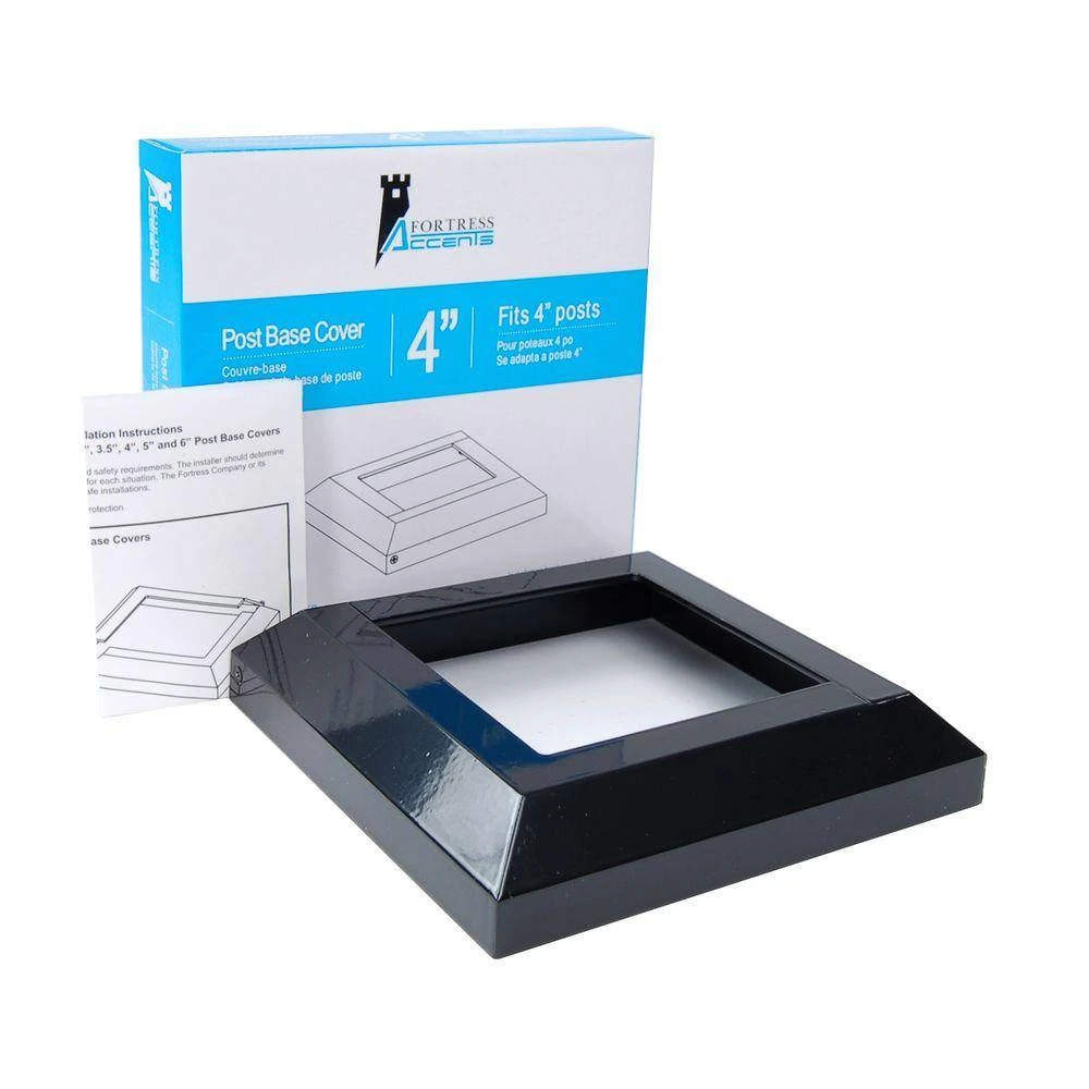 Buy ๐ 4 in. x 4 in. Gloss Black Aluminum Deck Post Base Cover by Fortress Accents ๐ 5 Buy ๐ 4 in. x 4 in. Gloss Black Aluminum Deck Post Base Cover by Fortress Accents ๐ - Image 3