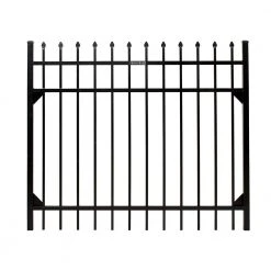 Flash Sale ๐ Athens 5 ft. W x 4 ft. H Gloss Black Aluminum Pressed Spear Design Fence Gate by FORTRESS ๐