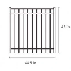 Outlet ❤️ Versai 4 ft. W x 4 ft. H Gloss Black Steel Flat Top Design Fence Gate by FORTRESS 🥰 9 Outlet ❤️ Versai 4 ft. W x 4 ft. H Gloss Black Steel Flat Top Design Fence Gate by FORTRESS 🥰 -Cheap Fence Gates Plus Store gloss black fortress metal fence gates 713460441 1f 1000