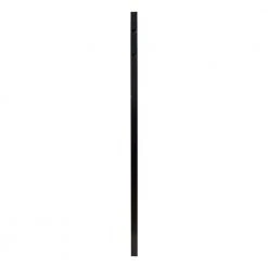 Discount ✔️ Athens 2 in. x 2 in. x 6 ft. Gloss Black Aluminum Flat Top and Bottom Design Fence End Post by FORTRESS ⭐