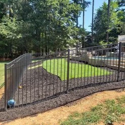 Best Sale 😀 Athens 2 in. x 2 in. x 6 ft. Gloss Black Aluminum Flat Top and Bottom Design Fence Line Post by FORTRESS ✔️ -Cheap Fence Gates Plus Store gloss black fortress metal fence posts 4032072443m 31 1000