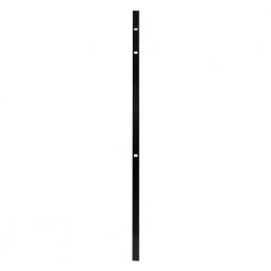 Best Sale 😀 Athens 2 in. x 2 in. x 6 ft. Gloss Black Aluminum Flat Top and Bottom Design Fence Line Post by FORTRESS ✔️