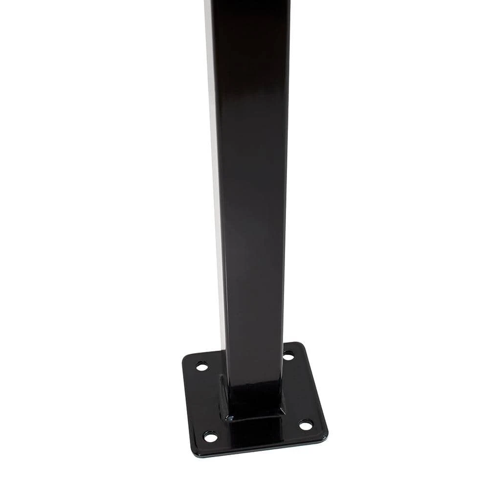 Outlet 🤩 Versai 2 in. x 2 in. x 4 ft. Gloss Black Steel Fence Post with 5 in. Base Plate by FORTRESS 😉 6 Outlet 🤩 Versai 2 in. x 2 in. x 4 ft. Gloss Black Steel Fence Post with 5 in. Base Plate by FORTRESS 😉 - Image 4