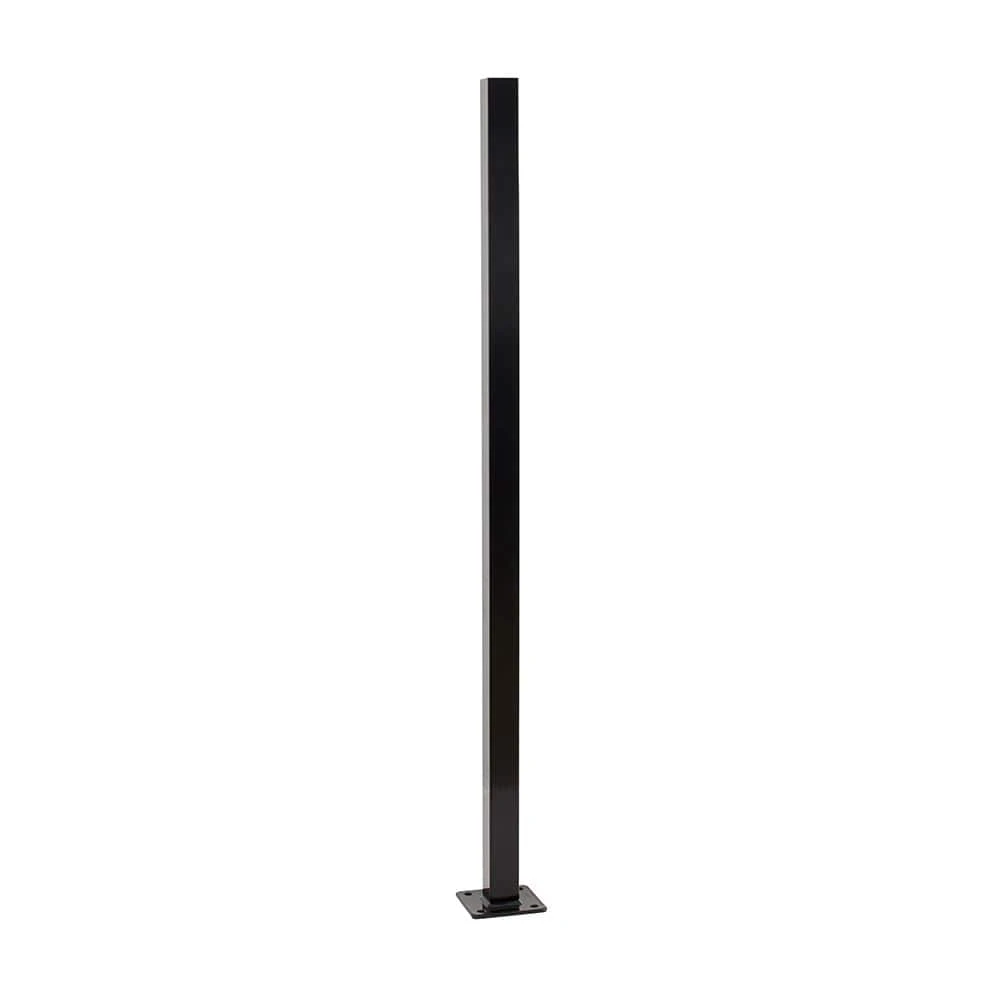 Outlet 🤩 Versai 2 in. x 2 in. x 4 ft. Gloss Black Steel Fence Post with 5 in. Base Plate by FORTRESS 😉 5 Outlet 🤩 Versai 2 in. x 2 in. x 4 ft. Gloss Black Steel Fence Post with 5 in. Base Plate by FORTRESS 😉 - Image 3