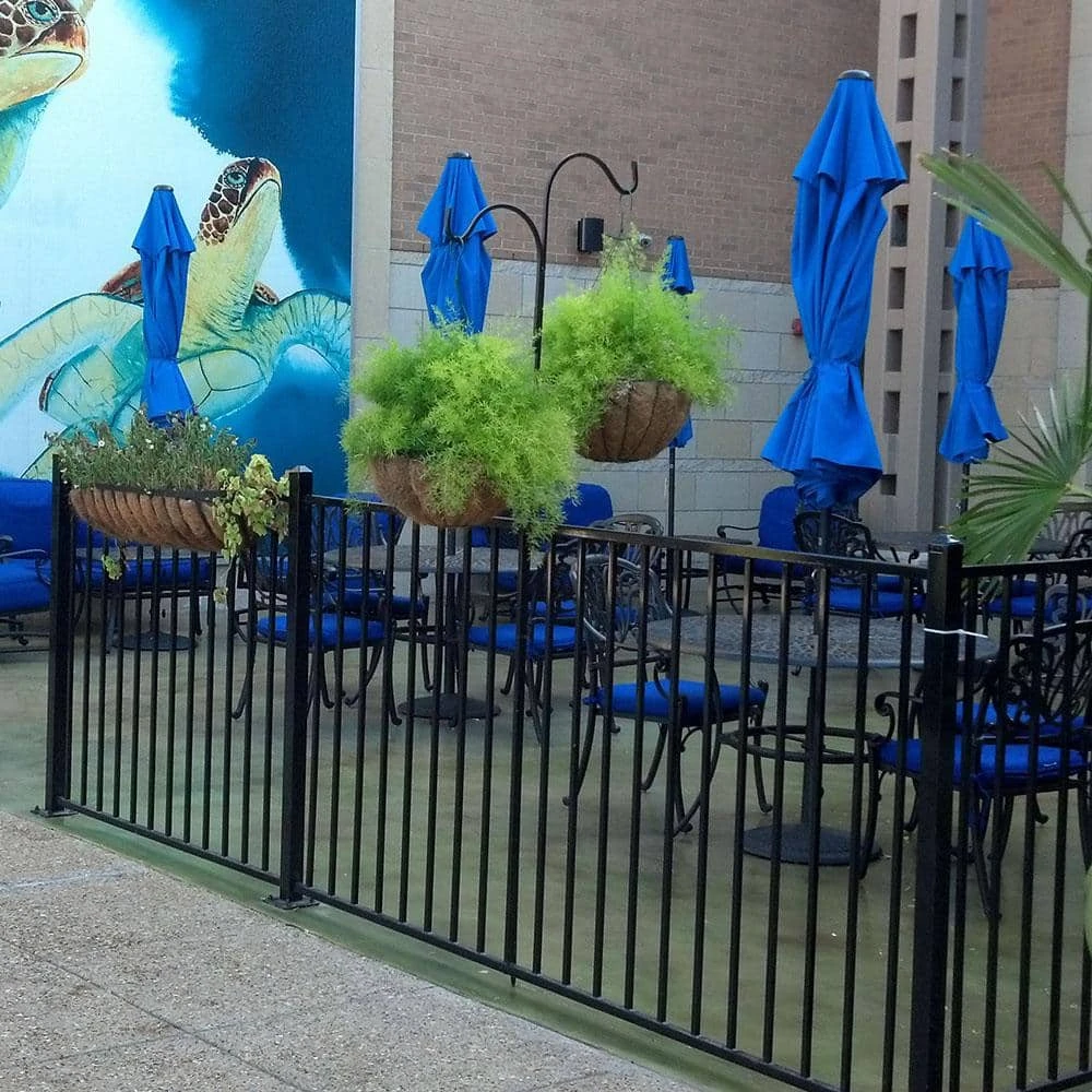 Best Pirce ❤️ Versai 4 ft. H x 7.5 ft. W Gloss Black Steel Flat Top and Bottom Design Fence Panel by FORTRESS ⌛ 7 Best Pirce ❤️ Versai 4 ft. H x 7.5 ft. W Gloss Black Steel Flat Top and Bottom Design Fence Panel by FORTRESS ⌛ - Image 5