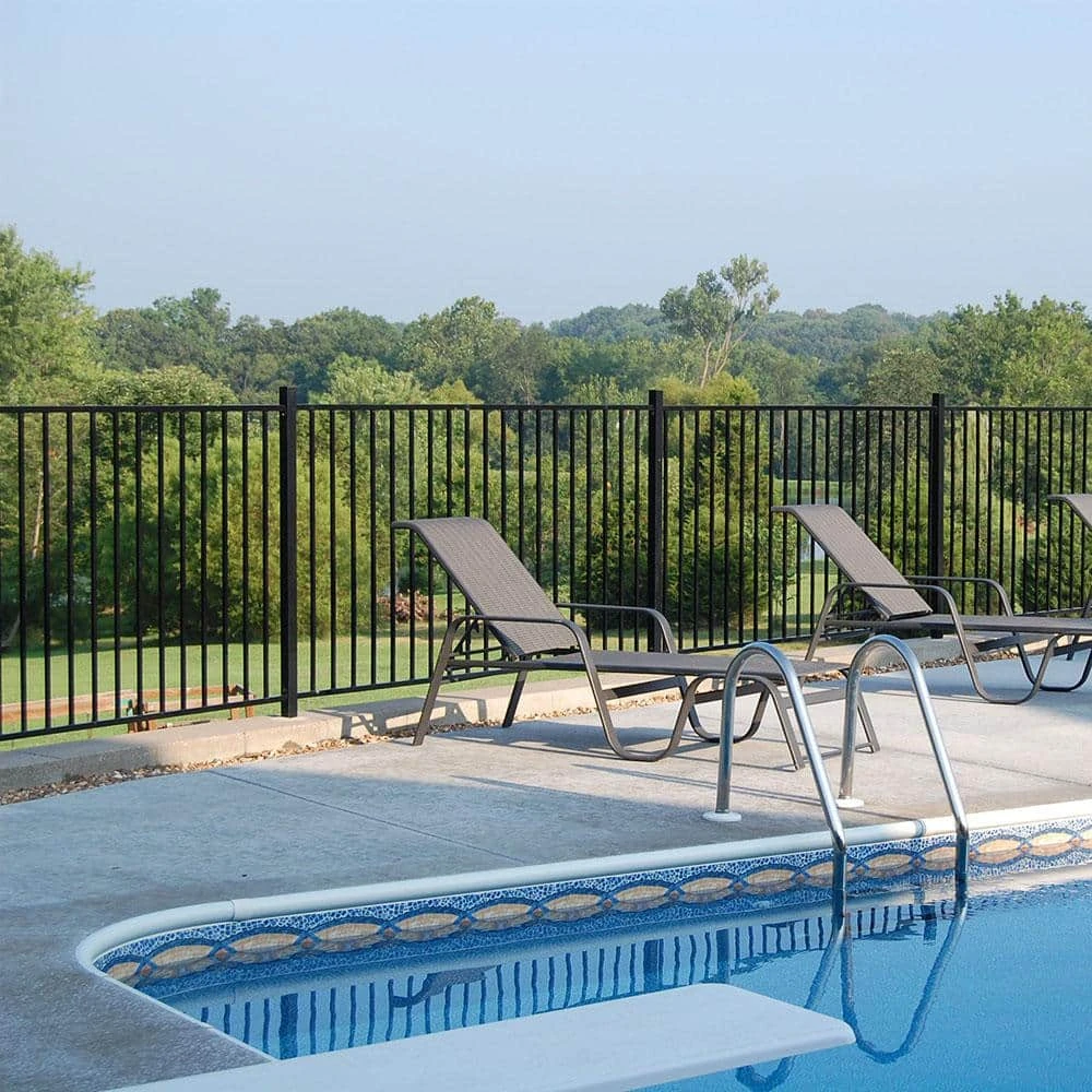 Best Pirce ❤️ Versai 4 ft. H x 7.5 ft. W Gloss Black Steel Flat Top and Bottom Design Fence Panel by FORTRESS ⌛ 8 Best Pirce ❤️ Versai 4 ft. H x 7.5 ft. W Gloss Black Steel Flat Top and Bottom Design Fence Panel by FORTRESS ⌛ - Image 6