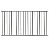 Best Pirce ❤️ Versai 4 ft. H x 7.5 ft. W Gloss Black Steel Flat Top and Bottom Design Fence Panel by FORTRESS ⌛ -Cheap Fence Gates Plus Store gloss black metal fence panels 712489044 64 1000