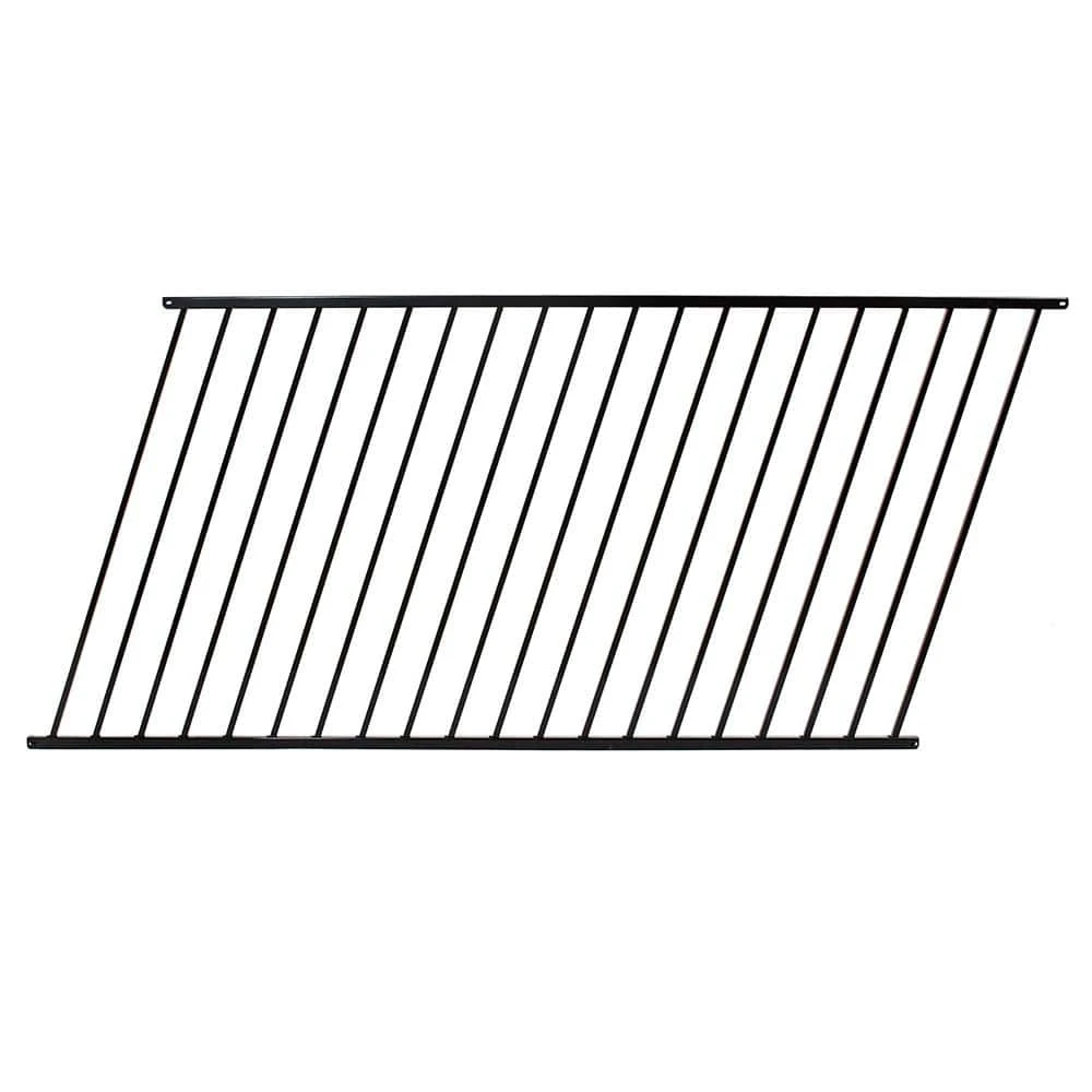 Best Pirce ❤️ Versai 4 ft. H x 7.5 ft. W Gloss Black Steel Flat Top and Bottom Design Fence Panel by FORTRESS ⌛ 5 Best Pirce ❤️ Versai 4 ft. H x 7.5 ft. W Gloss Black Steel Flat Top and Bottom Design Fence Panel by FORTRESS ⌛ - Image 3