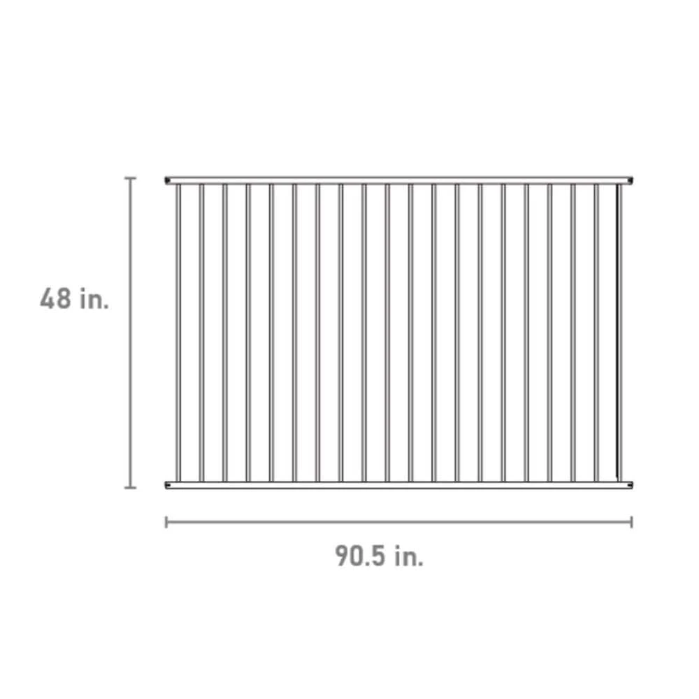 Best Pirce ❤️ Versai 4 ft. H x 7.5 ft. W Gloss Black Steel Flat Top and Bottom Design Fence Panel by FORTRESS ⌛ 9 Best Pirce ❤️ Versai 4 ft. H x 7.5 ft. W Gloss Black Steel Flat Top and Bottom Design Fence Panel by FORTRESS ⌛ - Image 7