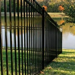 Promo ✔️ Versai 4.5 ft. H x 7.5 ft. W Gloss Black Steel Flat Top and Bottom Design Fence Panel for Pool Application by FORTRESS ✨ 13 Promo ✔️ Versai 4.5 ft. H x 7.5 ft. W Gloss Black Steel Flat Top and Bottom Design Fence Panel for Pool Application by FORTRESS ✨ -Cheap Fence Gates Plus Store gloss black metal fence panels 713549044 44 1000