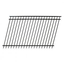 Wholesale ❤️ Versai 5 ft. H x 7.5 ft. W Gloss Black Steel Flat Top Design Fence Panel by FORTRESS ⭐ -Cheap Fence Gates Plus Store gloss black metal fence panels 713589041 c3 1000