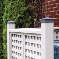 Hot Sale 😀 4 in. x 4 in. Powder Coated Aluminum Pyramid Post Cap by Yardistry 🧨 -Cheap Fence Gates Plus Store gray black yardistry deck post caps yp21014 1f 1000