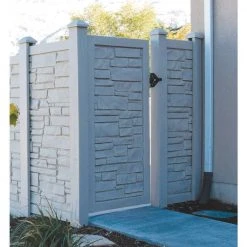 Flash Sale ✔️ 5 in. x 5 in. x 8-1/2 ft. Gray Composite Fence Corner Post by SimTek 🔔 -Cheap Fence Gates Plus Store gray simtek composite fence posts cp102gry 1f 1000