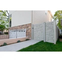 Best Sale ⭐ 5 in. x 5 in. x 8-1/2 ft. Gray Composite Fence Gate Post by SimTek 😉 -Cheap Fence Gates Plus Store gray simtek composite fence posts gp102gry 31 1000