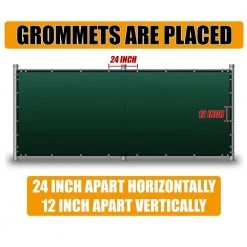 Hot Sale 🧨 8 ft. H x 50 ft. W Green Fence Outdoor Privacy Screen with Black Edge Bindings and Grommets by AMGO ✔️ -Cheap Fence Gates Plus Store green amgo outdoor privacy screens fence850green 40 1000