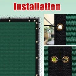 Promo 🔥 6 ft. x 25 ft. Green Privacy Fence Screen Mesh Fabric Cover Windscreen with Reinforced Grommets for Garden Fence by COLOURTREE ✨ -Cheap Fence Gates Plus Store green colourtree outdoor privacy screens tap0625 1 44 1000