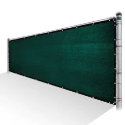 Promo 🔥 6 ft. x 25 ft. Green Privacy Fence Screen Mesh Fabric Cover Windscreen with Reinforced Grommets for Garden Fence by COLOURTREE ✨