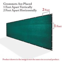 Promo 🔥 6 ft. x 25 ft. Green Privacy Fence Screen Mesh Fabric Cover Windscreen with Reinforced Grommets for Garden Fence by COLOURTREE ✨ -Cheap Fence Gates Plus Store green colourtree outdoor privacy screens tap0625 1 66 1000