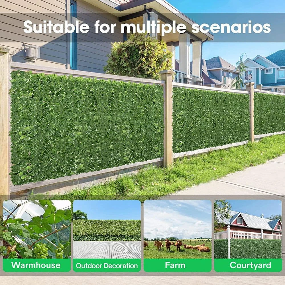 Best Sale ❤️ 98 in. x 39 in. Artificial Ivy Grass Privacy Screen in Green by VIVOSUN 🧨 6 Best Sale ❤️ 98 in. x 39 in. Artificial Ivy Grass Privacy Screen in Green by VIVOSUN 🧨 - Image 4