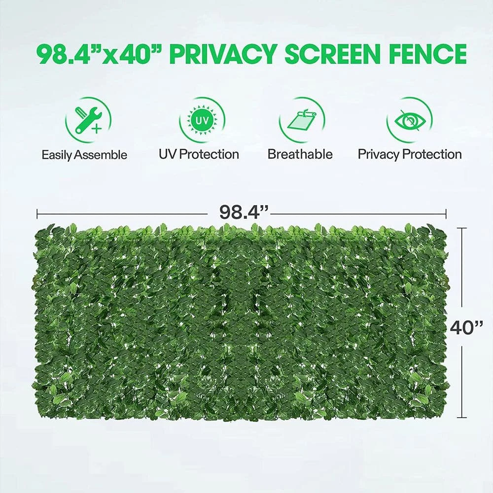 Best Sale ❤️ 98 in. x 39 in. Artificial Ivy Grass Privacy Screen in Green by VIVOSUN 🧨 8 Best Sale ❤️ 98 in. x 39 in. Artificial Ivy Grass Privacy Screen in Green by VIVOSUN 🧨 - Image 6