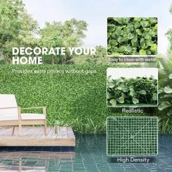 Wholesale 🎁 20 in. x 20 in. Artificial Boxwood Greenery Hedge Privacy Fence (12-Pieces) by VIVOSUN 👏 -Cheap Fence Gates Plus Store green vivosun outdoor privacy screens wal pfs002 44 1000