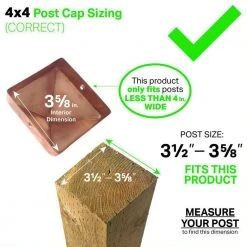 Budget 👏 4 in. x 4 in. 😉 Hammered Copper Pyramid Slip Over Fence Post Cap by Protectyte ✔️ -Cheap Fence Gates Plus Store hammered copper protectyte deck post caps hdch358py 1f 1000