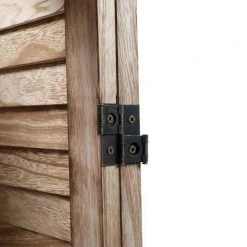 Brand new ⭐ 4-Panel Wood Room Divider Louver Partition Screen, 5.6 ft. Tall Folding Privacy Screen for Home Office, Bedroom by Unbranded ⌛ -Cheap Fence Gates Plus Store light burnt outdoor privacy screens gm h 398 44 1000