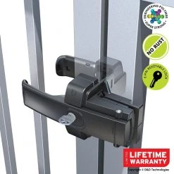 Flash Sale ✔️ Black Polymer and Stainless Steel Premium Two-way Magnetic Self-latching Fence Gate Latch by LOKKLATCH 🛒 -Cheap Fence Gates Plus Store lokklatch fence gate latches slide bolts 50092 c3 1000