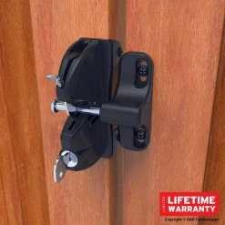Promo 🎉 D&D Black Key-Lockable Gate Latch by LOKKLATCH 🌟 -Cheap Fence Gates Plus Store lokklatch fence gate latches slide bolts 50560 1d 1000