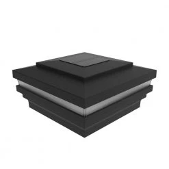 Best Pirce ๐ฅฐ 4.25 in. x 4.25 in. Matte Black Aluminum Rail Solar LED Post Cap by Barrette Outdoor Living โ